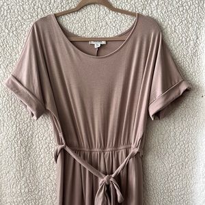Zenana tan maxi wrap dress size XL